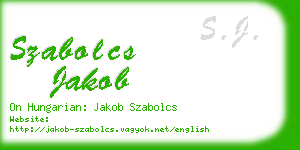 szabolcs jakob business card